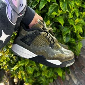 Olive Green Childs Jordan 4 retro